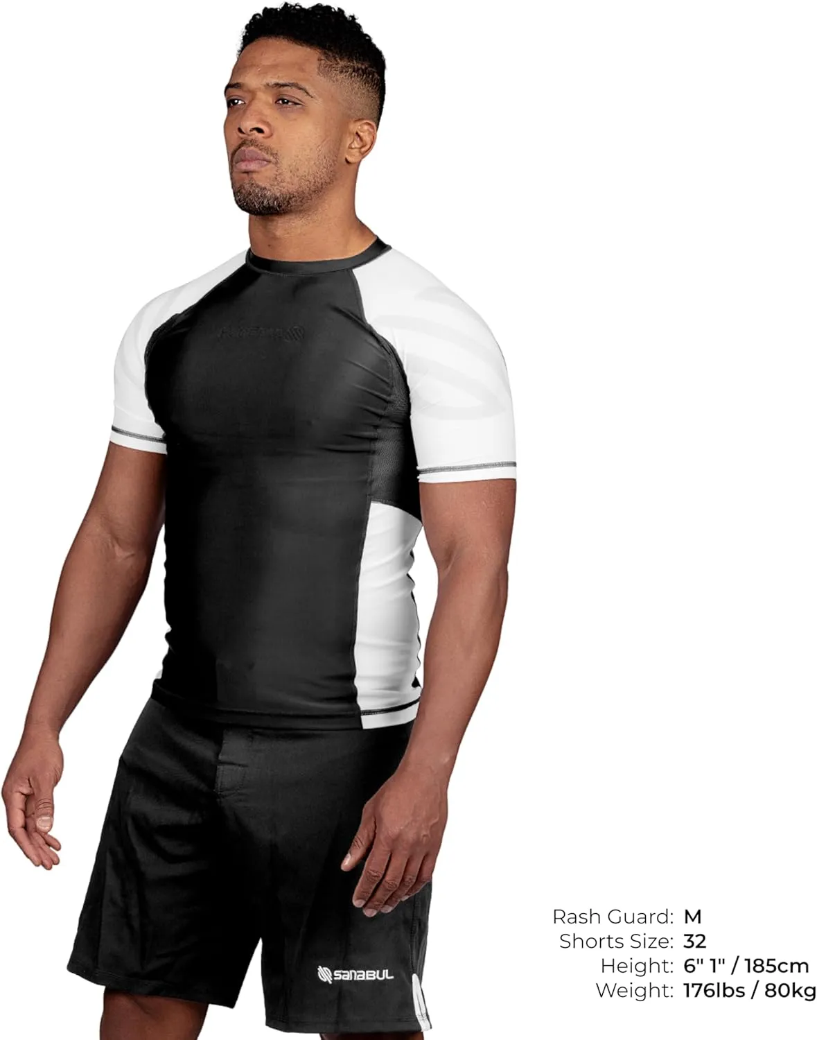 Sanabul Essential Short Sleeve Rash Guard MMA BJJ Wrestling Grappling Jiu Jitsu