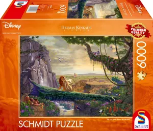 Schmidt Spiele 57396 Thomas Kinkade, Disney, The Lion King, Return to Pride Rock, 6000 Piece Puzzle
