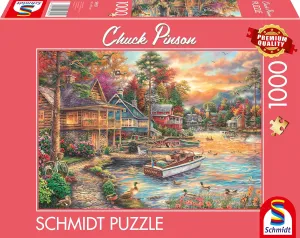 Schmidt Spiele 58553 Chuck Pinson Shore in Evening Gold 1000 Piece Jigsaw Puzzle