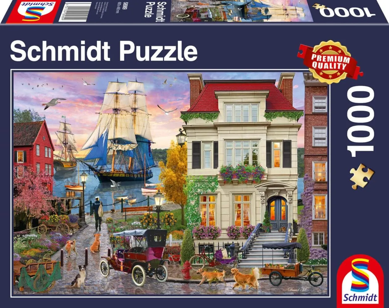 Schmidt Spiele 58989 Ship in The Harbour Jigsaw Puzzle 1000 Piece