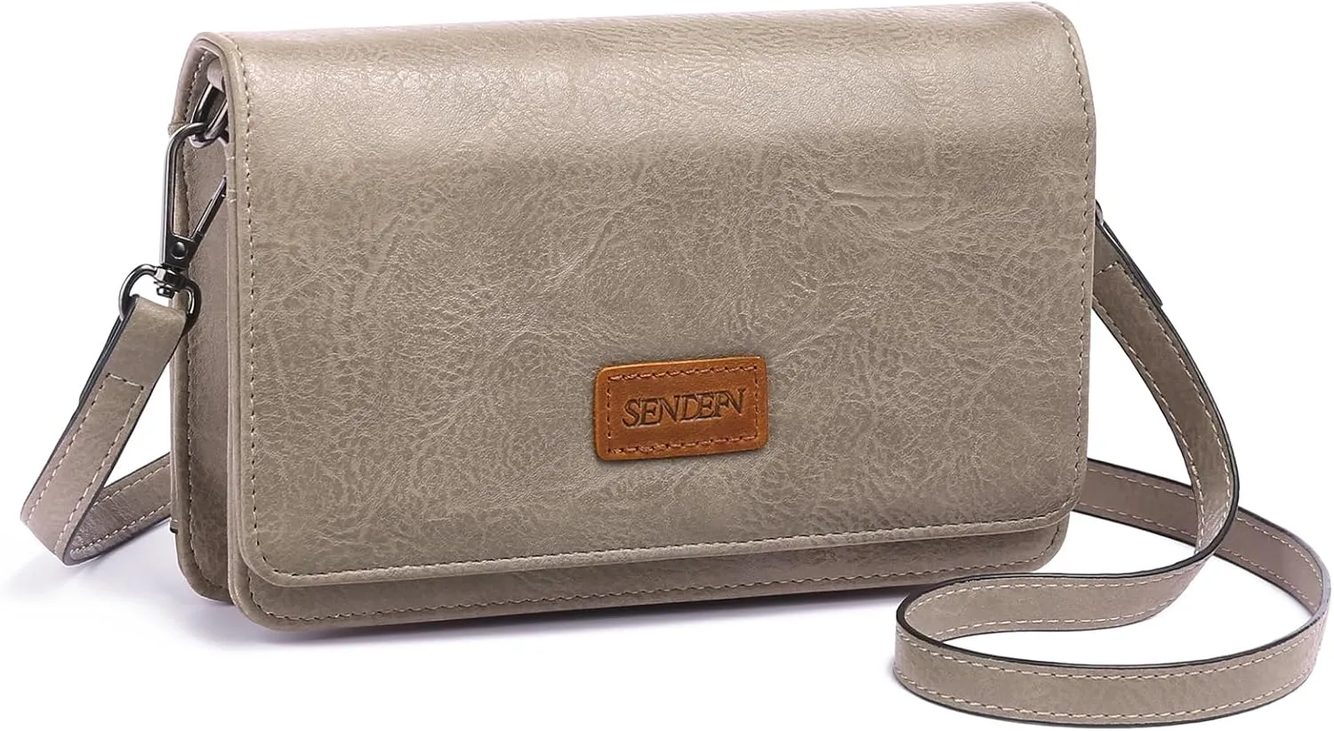 SENDEFN Small Crossbody Bags for Women Leather Cell Phone Purse Wallet with ID window and Card Slots