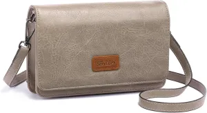 SENDEFN Small Crossbody Bags for Women Leather Cell Phone Purse Wallet with ID window and Card Slots