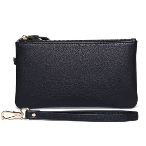 Sendefn Women's Wristlet Clutch Slim Leather Wallet RFID Blocking Handbag