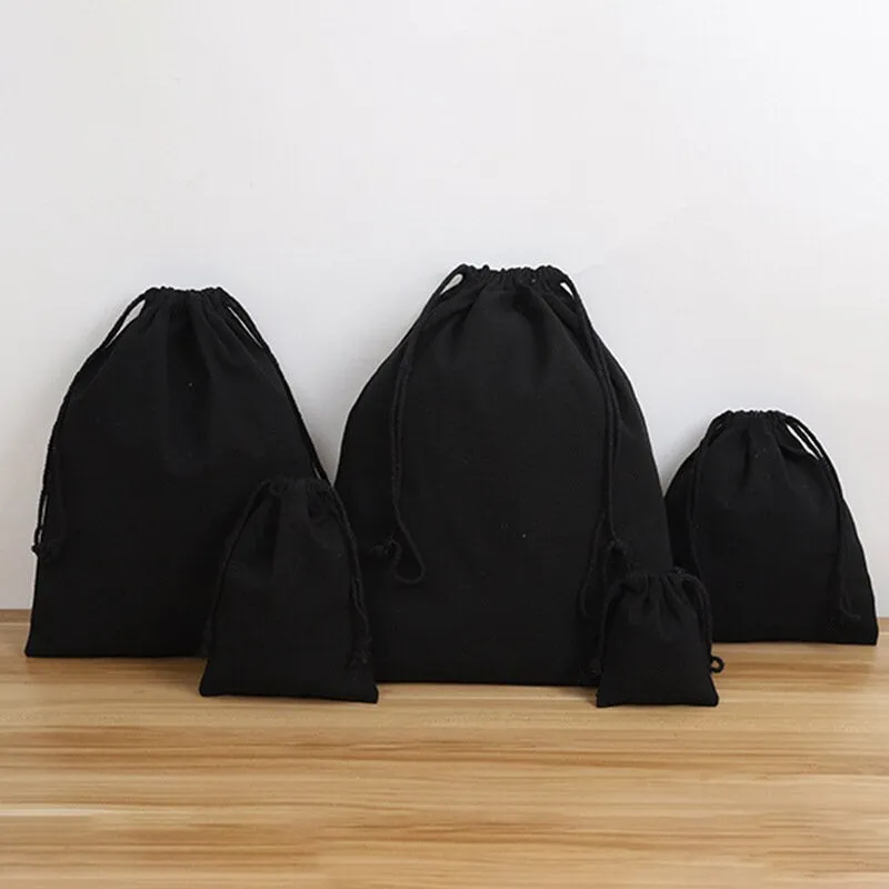 Set of 500/1000 Black Cotton Bags,Custom Bag,Pouch Wedding Favor Gift,Packaging,Jewelry Party Bags,Plain Muslin Bags/custom favors