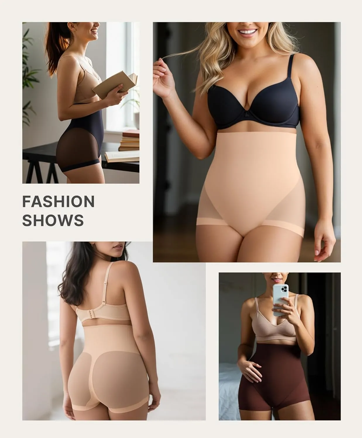 SHAPELLX Women's Shapewear Panties Tummy Control Underwear High Waist Body Shaper Breathable Compression Briefs Girdle