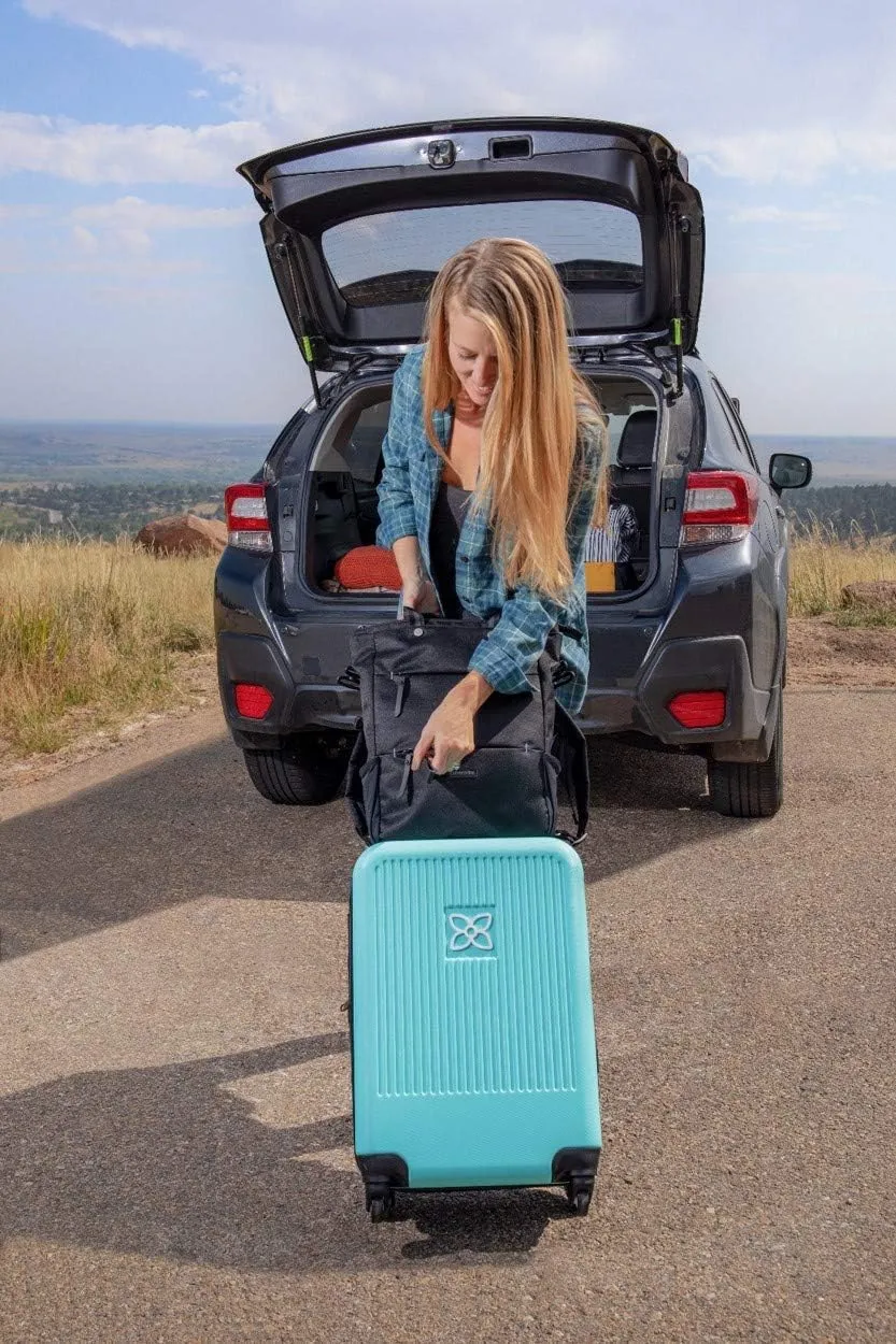 Sherpani Meridian, 22 Inch Carry On Luggage Airline Approved, Rolling Hardside Suitcase 22x14x9, Travel Luggage for Women, Expandable Suitcase, Travel Gift for Mothers Day 2025 (Caribe)