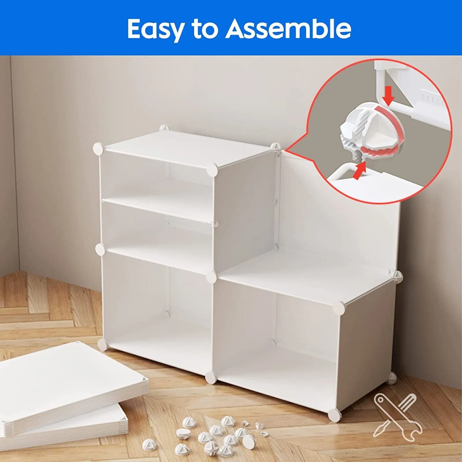 Shoe Rack Storage Organizer: Clear Door Shoes Cabinet 1 Column 6 Row