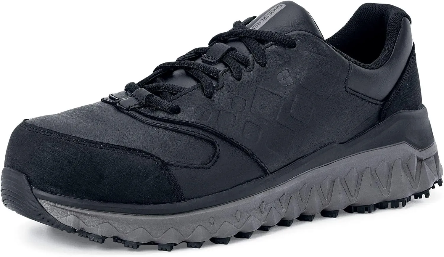 Shoes for Crews Bridgetown, Men's Aluminum Toe (at) Slip Resistant Work Shoes, Water Resistant, Black, Size 9
