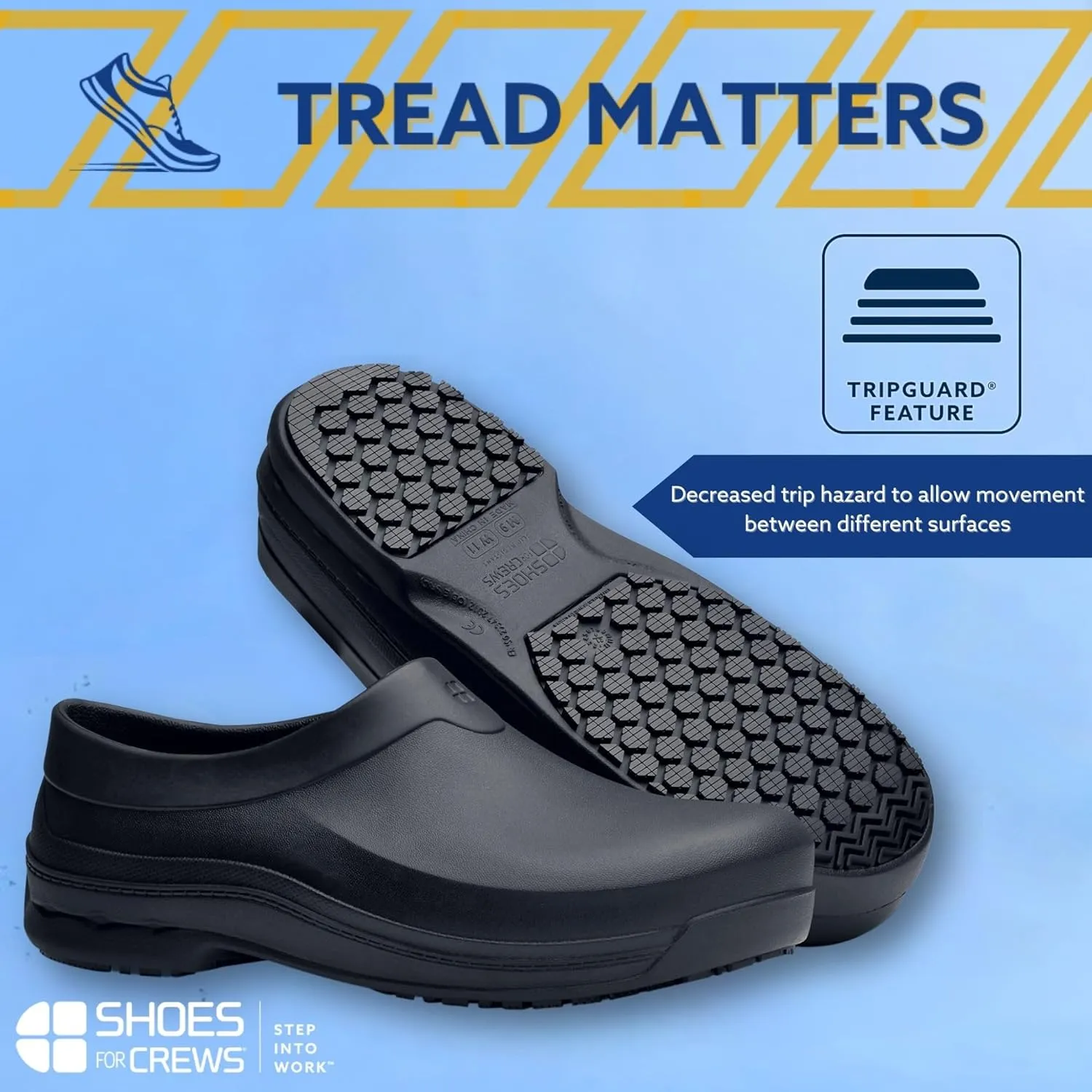 Shoes for Crews Radium, Men's, Women's, Unisex Slip Resistant Work Clogs, Water Resistant