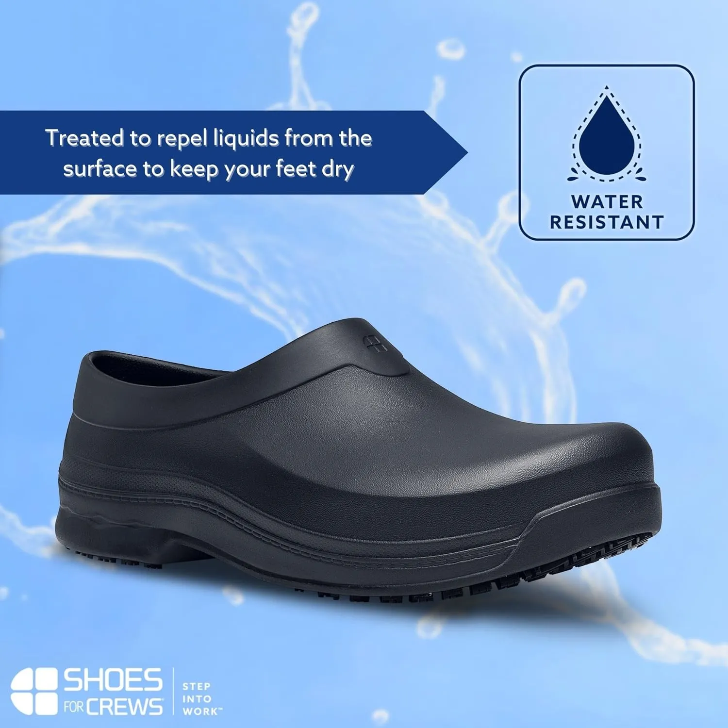 Shoes for Crews Radium, Men's, Women's, Unisex Slip Resistant Work Clogs, Water Resistant