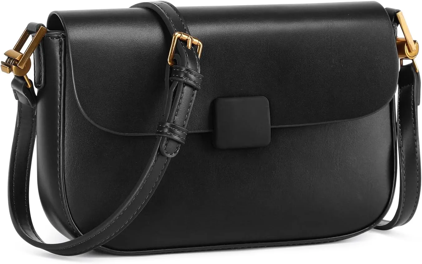 Shoulder Bag for Women Mini Crossbody Purses Classic PU Leather CLutch Handbags with Removable Shoulder Strap