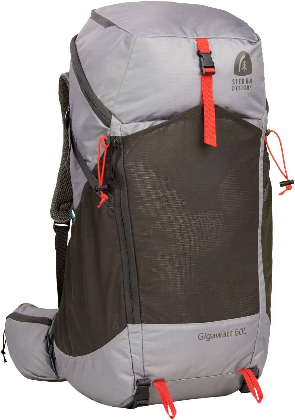 Sierra Designs Gigawatt 60L Backpacking Backpack. Lightweight, Comfortable Pack with Internal Frame. Great for Hiking, Travel, Camping and Backpacking.
