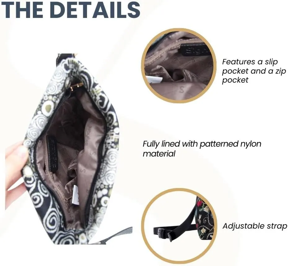 Signare Tapestry Crossbody Bag Sling Shoulder Purse for Women