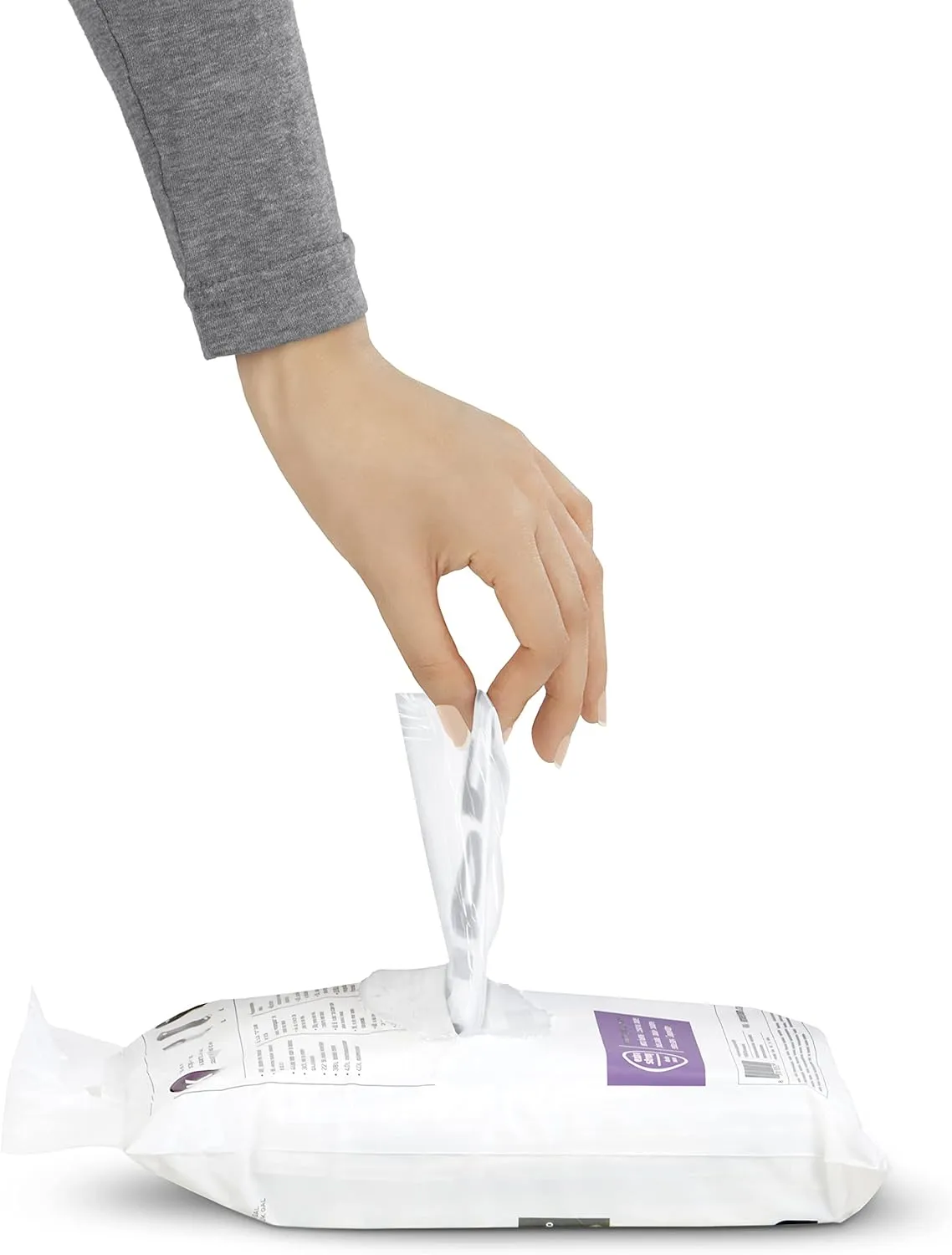 simplehuman Code V 60 Count, Genuine Custom Fit Liners, Drawstring Trash Bags in Dispenser Packs, 16-18 Liter / 4.2-4.8 Gallon, Clear