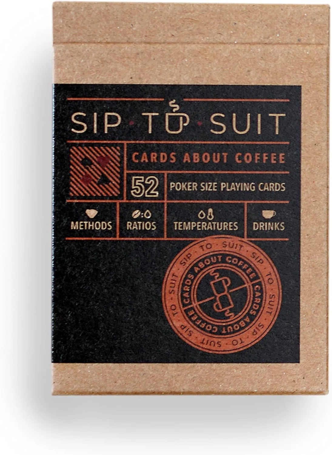 Sip-to-Suit Cards About Coffee: Informational Playing Cards with Brewing Parameters and Coffee-Making Tips