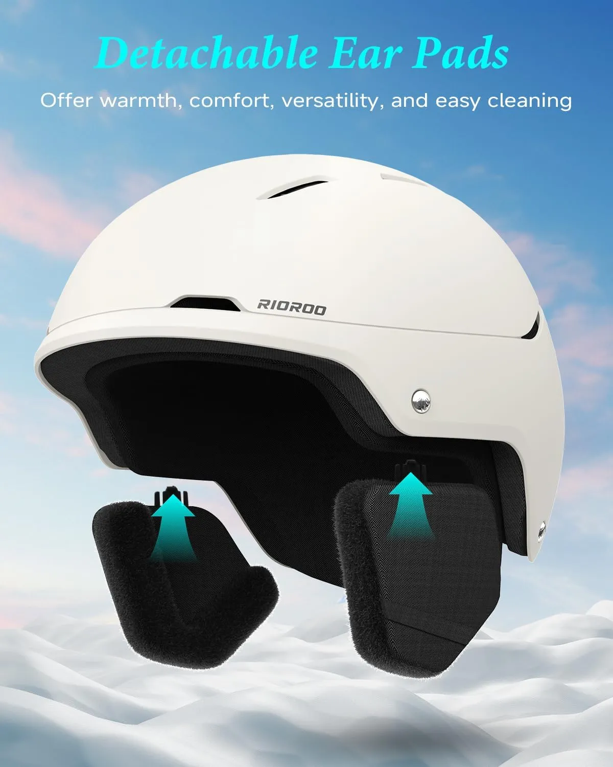 Ski Helmet for Women Men, Safety Certified Snowboard Helmet with Shockproof ABS Hard Shell for Adults & Youth