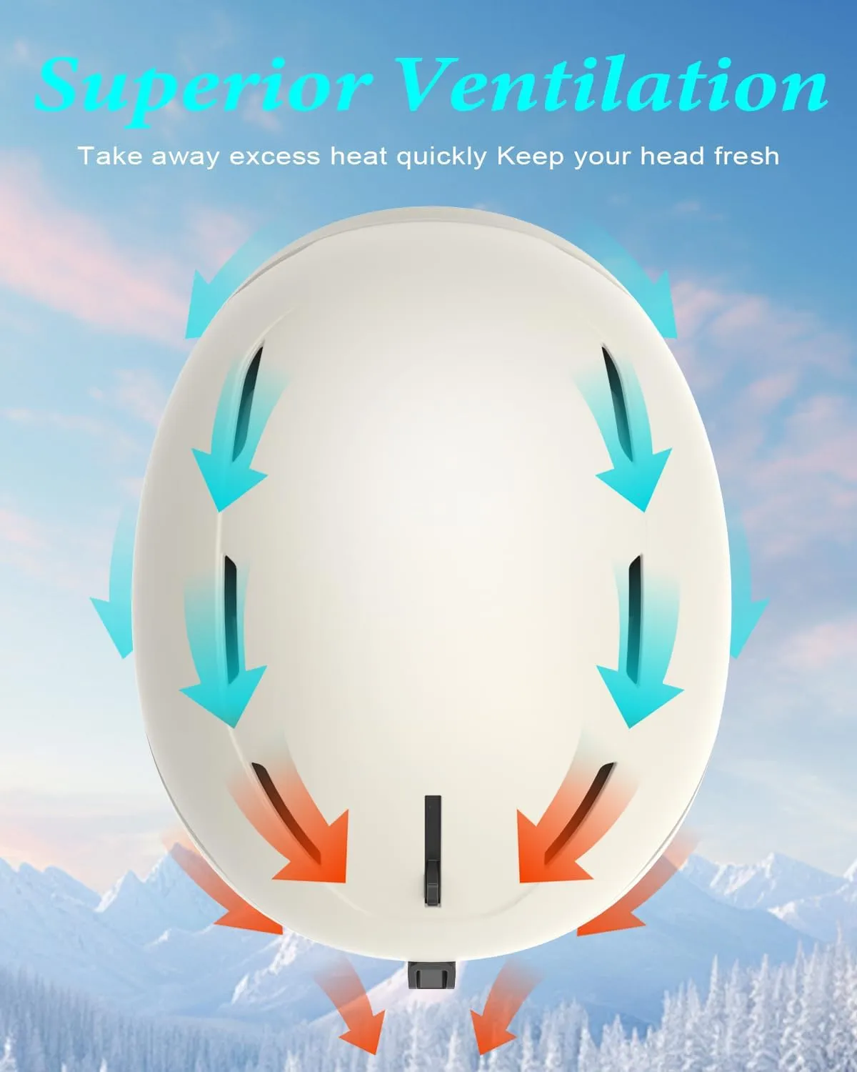 Ski Helmet for Women Men, Safety Certified Snowboard Helmet with Shockproof ABS Hard Shell for Adults & Youth