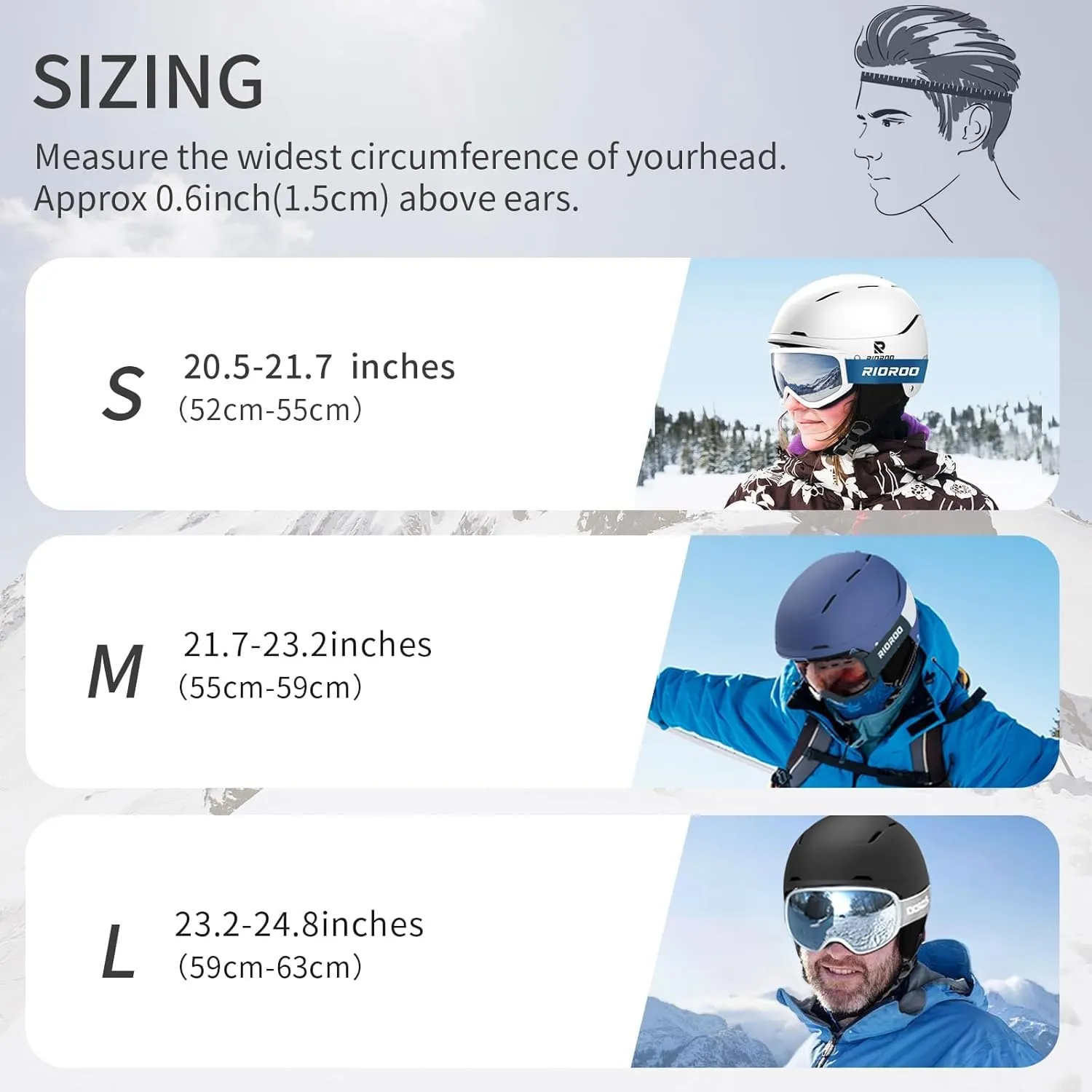 Ski Helmet for Women Men, Safety Certified Snowboard Helmet with Shockproof ABS Hard Shell for Adults & Youth