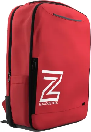 Slab Case Backpack with Slab Case 2GO Graded Card Case; Fits PSA, BGS, HGA, SGC, and CSG Graded Card Slabs; Ideal Travel Storage Solution; (Red)