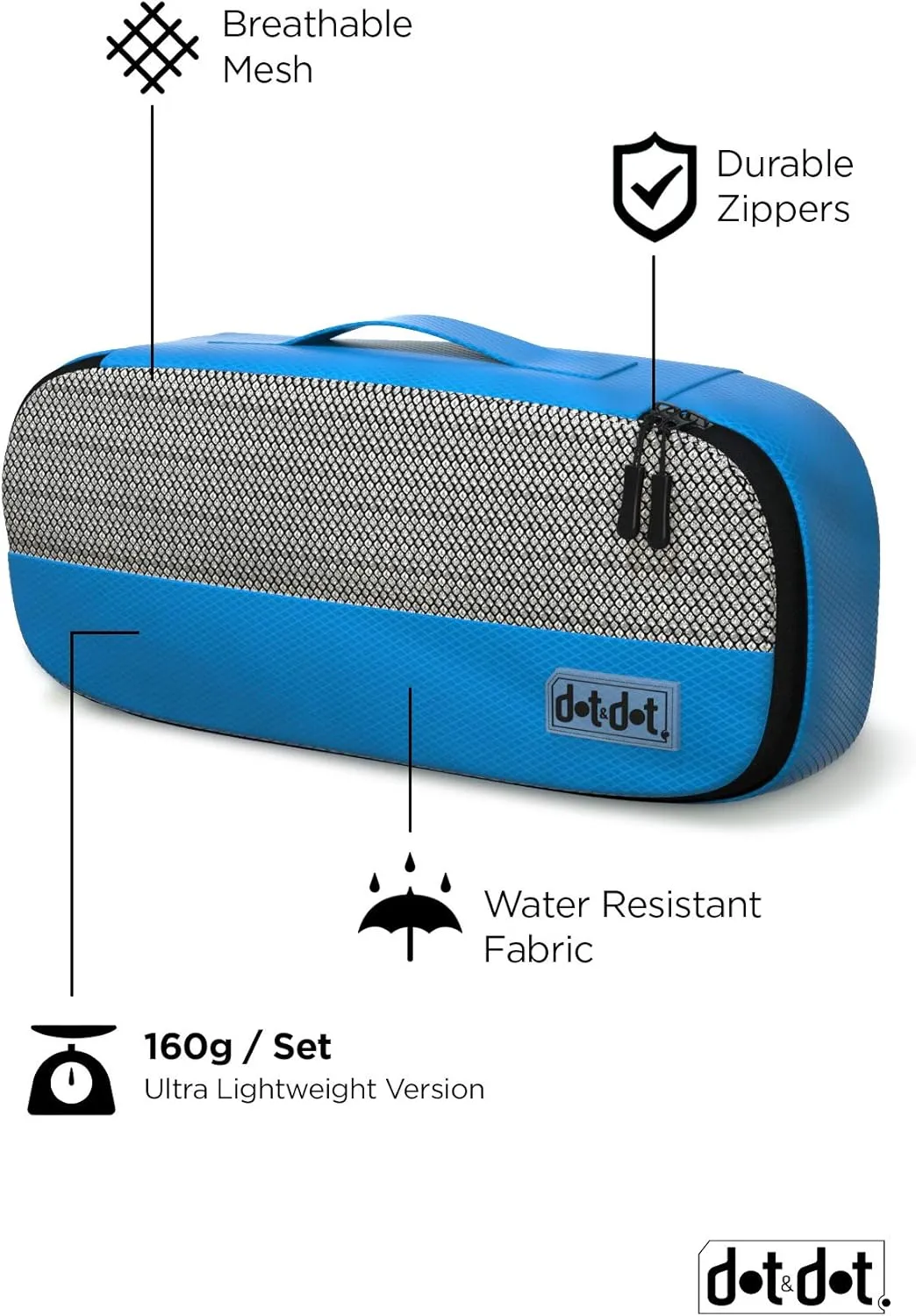 Slim Packing Cubes for Suitcases - 5 Pcs set of Packing Cubes for Travel - Packing Cubes for Carry on Suitcase Organizer Bags - Travel Cubes Travel Organizer Bags for Luggage