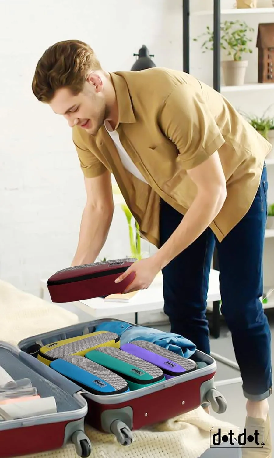 Slim Packing Cubes for Suitcases - 5 Pcs set of Packing Cubes for Travel - Packing Cubes for Carry on Suitcase Organizer Bags - Travel Cubes Travel Organizer Bags for Luggage