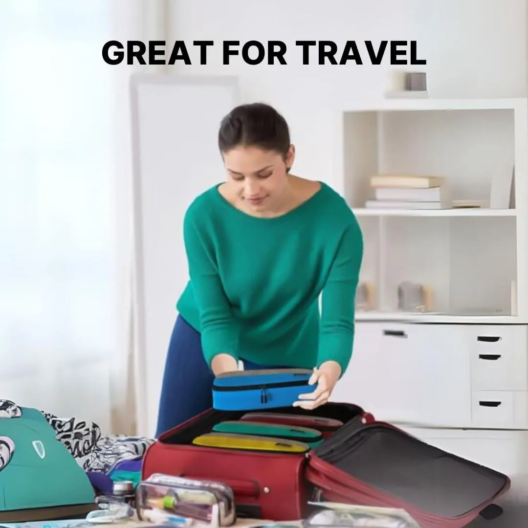 Slim Packing Cubes for Suitcases - 5 Pcs set of Packing Cubes for Travel - Packing Cubes for Carry on Suitcase Organizer Bags - Travel Cubes Travel Organizer Bags for Luggage