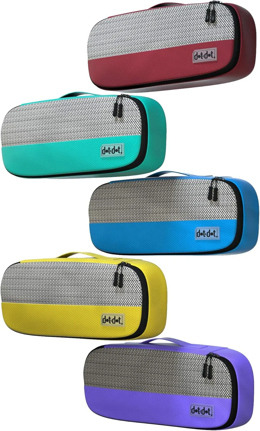 Slim Packing Cubes for Suitcases - 5 Pcs set of Packing Cubes for Travel - Packing Cubes for Carry on Suitcase Organizer Bags - Travel Cubes Travel Organizer Bags for Luggage