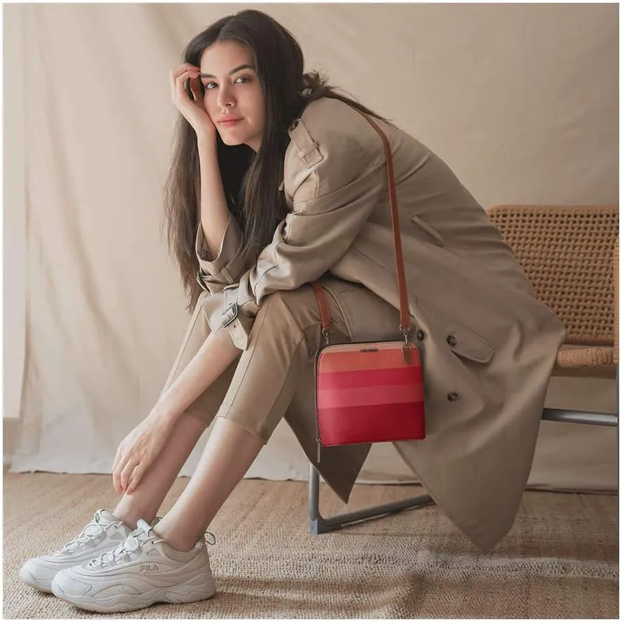 Slim Trapeze Crossbody Purse for Women, Girls | Vegan Leather | Stylish Ladies Wallet | Shoulder Handbag