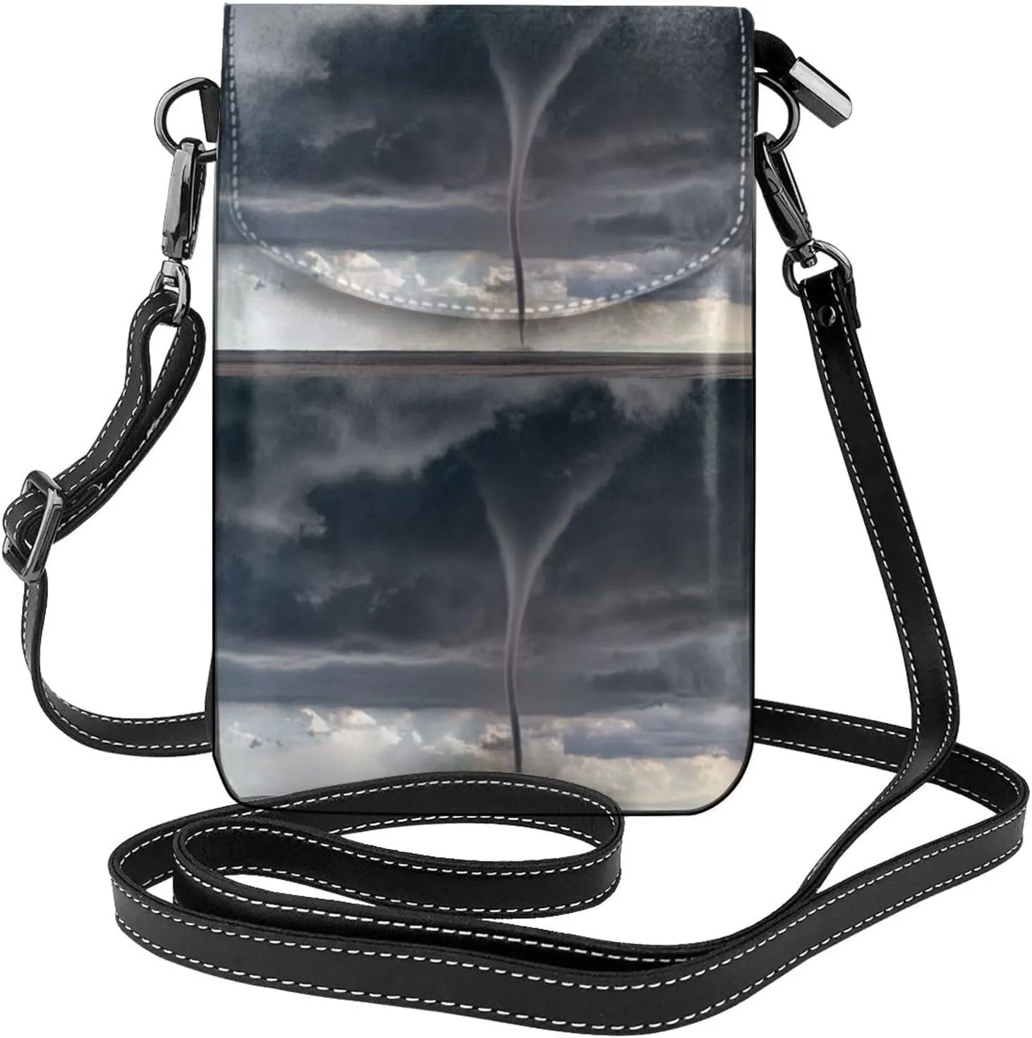 Small Crossbody Bag For Women Tornado Day Storm Chaser Pu Leather Cell Phone Purse Wallet With Credit Card Slots