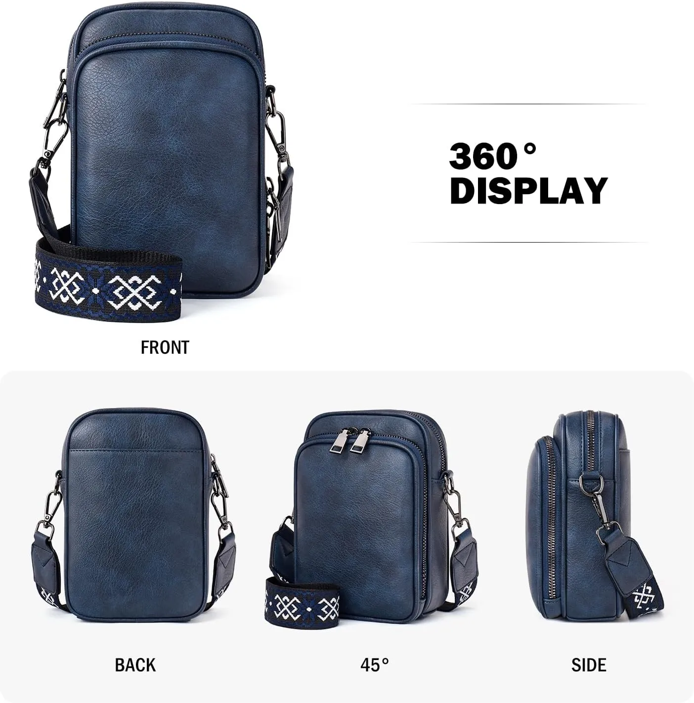 Small Crossbody Bags for Women Trendy,Vegan Leather Cell Phone Purse Crossbody Handbag Purse with Built in Wallet