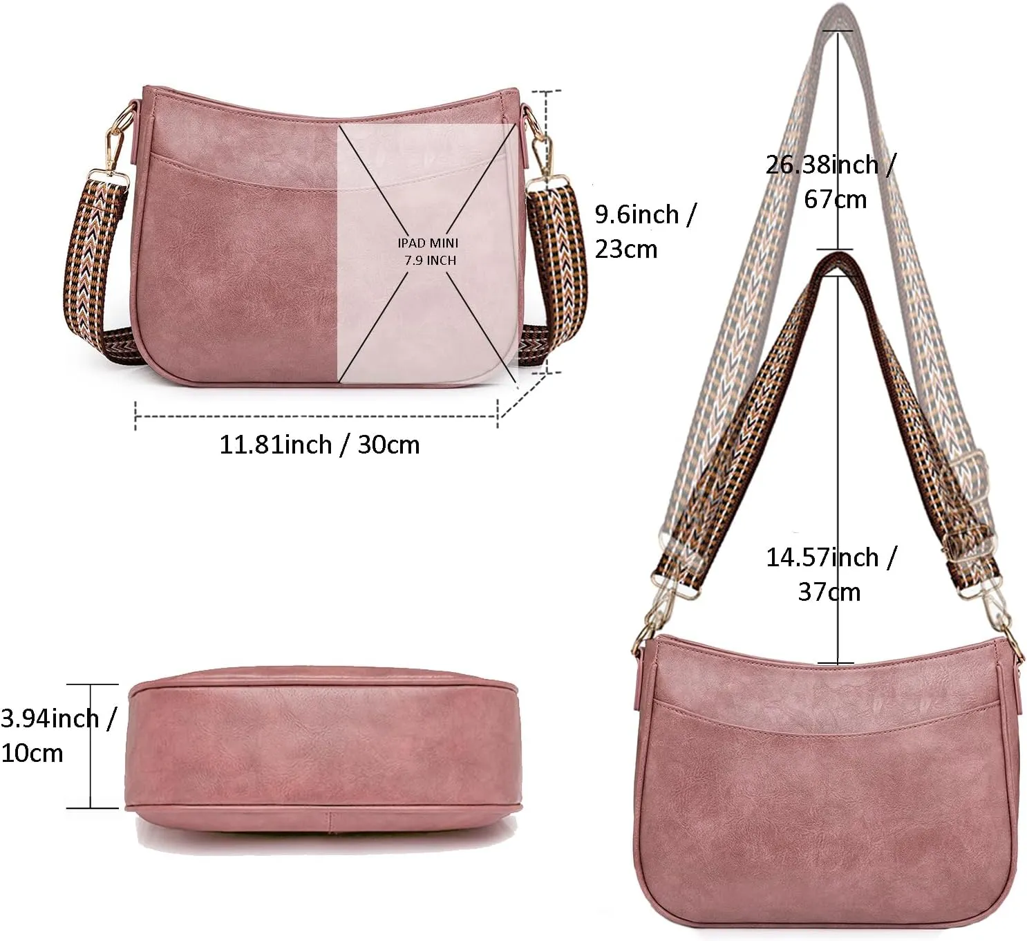 Small Crossbody Purse Leather Crossbody Bags for Women Fashion Handbag Cell Phone Crossover Shoulder Bag for Women