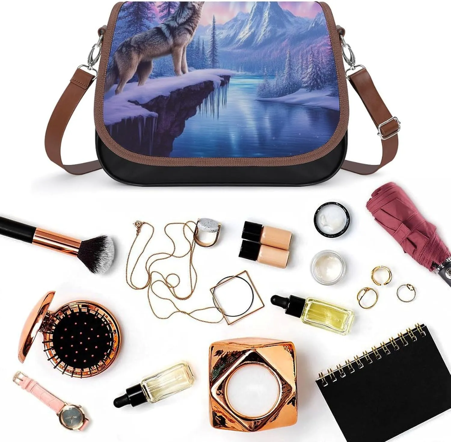 Small Crossbody Shoulder Purse for Women Men, Pu Leather Travel Purse Waterproof Cross Body Bags