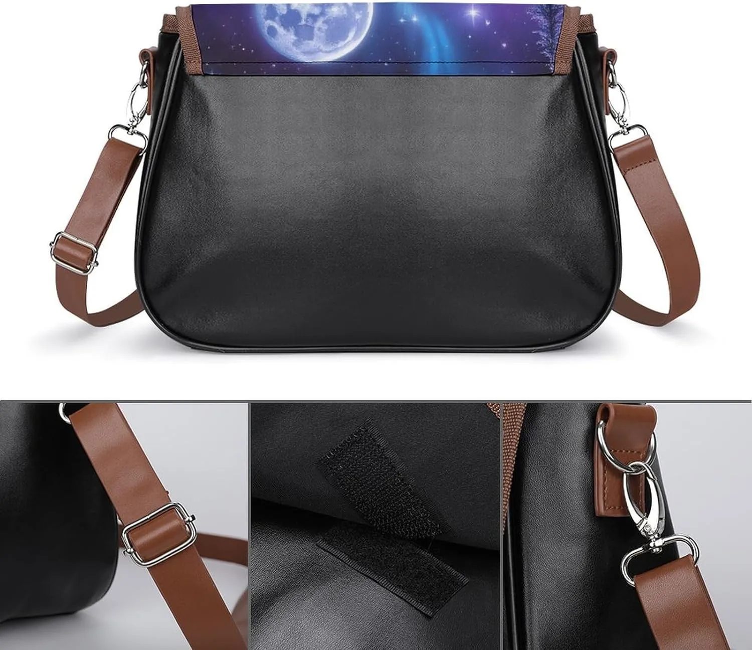 Small Crossbody Shoulder Purse for Women Men, Pu Leather Travel Purse Waterproof Cross Body Bags