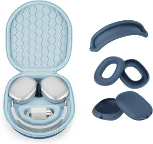 Smart Case for AirPods Max Headphones - Supports Sleep Mode, with Silicone Earpad Cover and Headband Cover - Anti-Scratch Accessories, Portable Hard Organizer