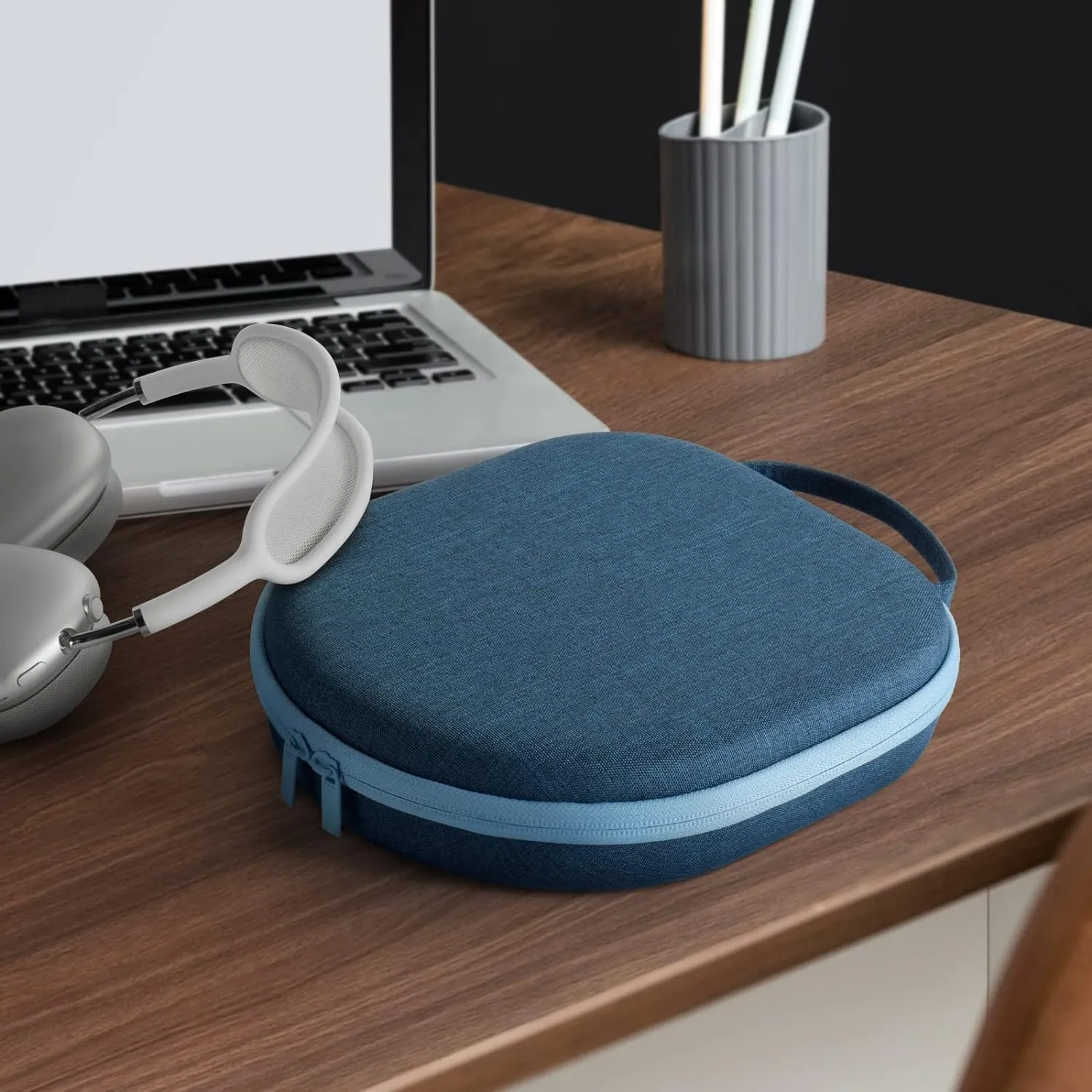 Smart Case for AirPods Max Headphones - Supports Sleep Mode, with Silicone Earpad Cover and Headband Cover - Anti-Scratch Accessories, Portable Hard Organizer