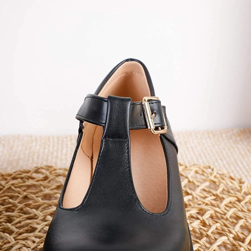 SO SIMPOK Women Gothic Mary Janes Platform Shoes Uniform Dress Wedge Pumps Classic Oxfords Gifts