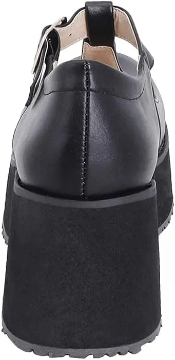 SO SIMPOK Women Gothic Mary Janes Platform Shoes Uniform Dress Wedge Pumps Classic Oxfords Gifts