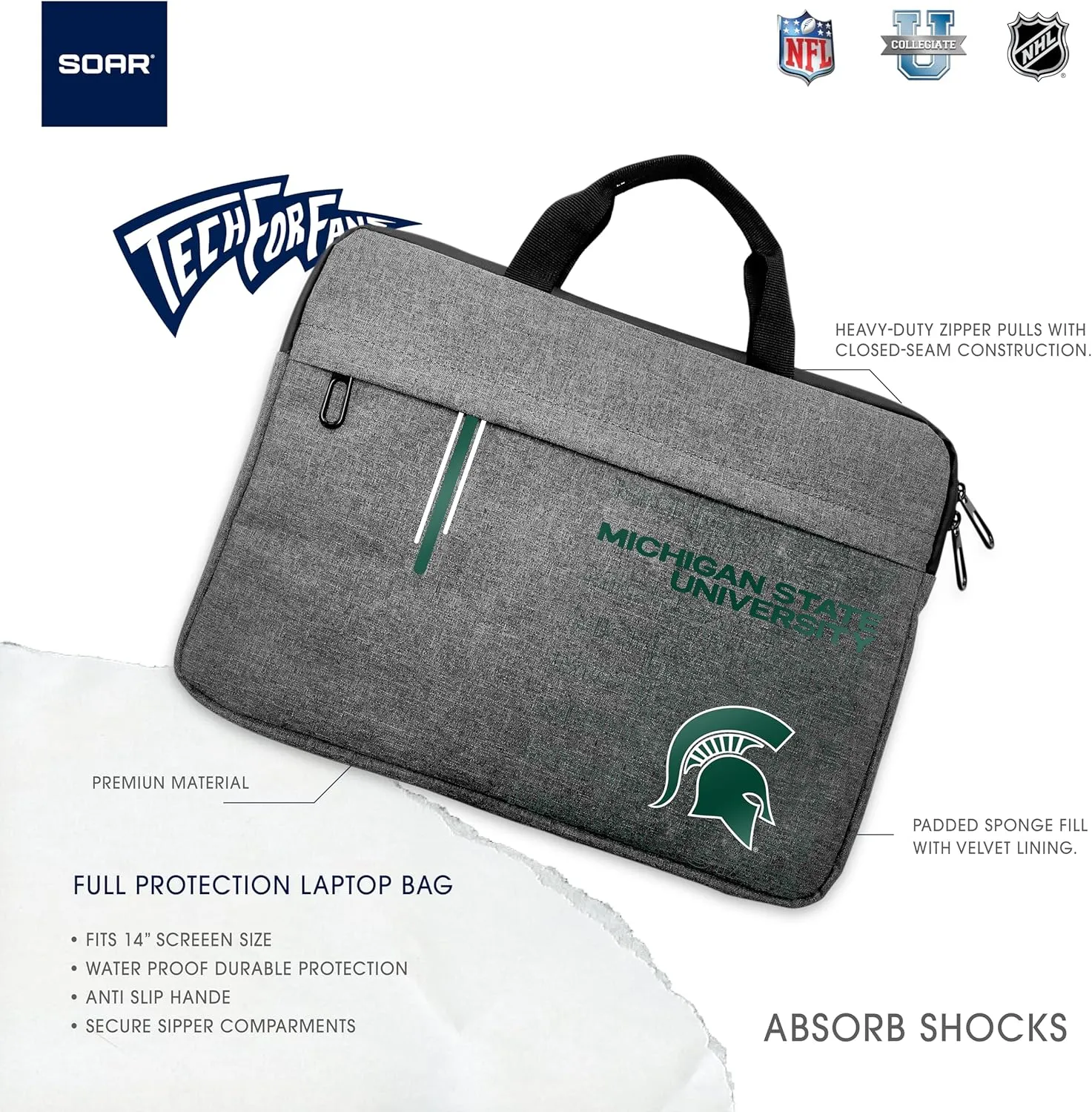 SOAR NCAA Unisex 13 Inch Laptop Sleeve