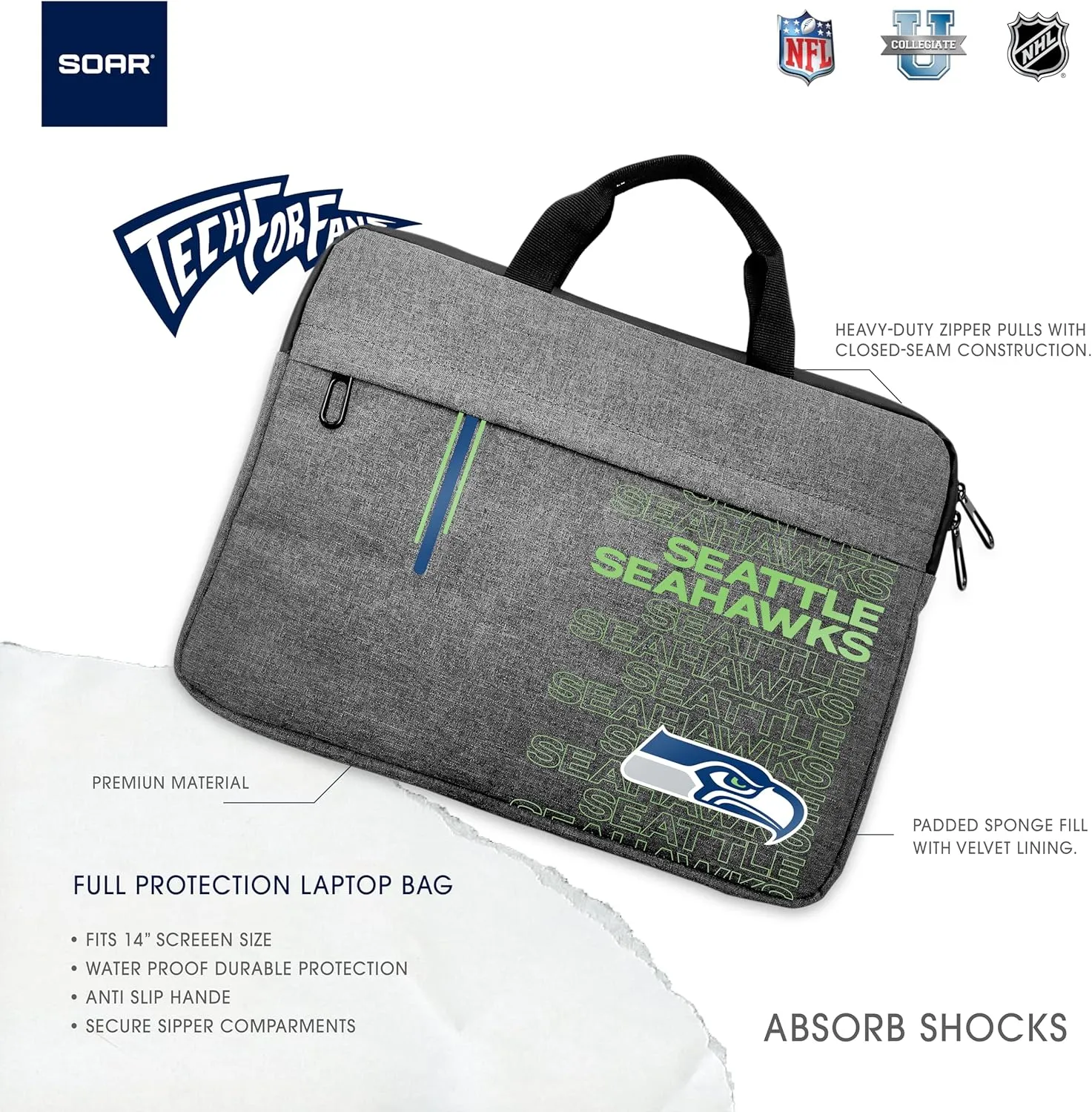 SOAR NFL 13 Inch Laptop Sleeve