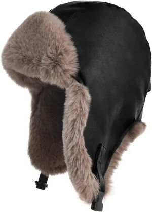 SOMALER Trapper Hat Men Women Winter Ushanka Hats Warm Faux Fur Aviator Trooper Hat