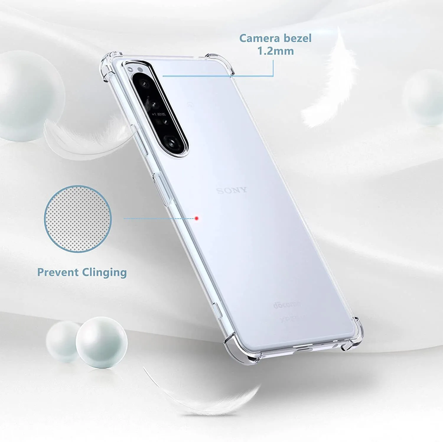 Sony Xperia 1 IV Case Clear Silicone Slim Shockproof Gel Cover
