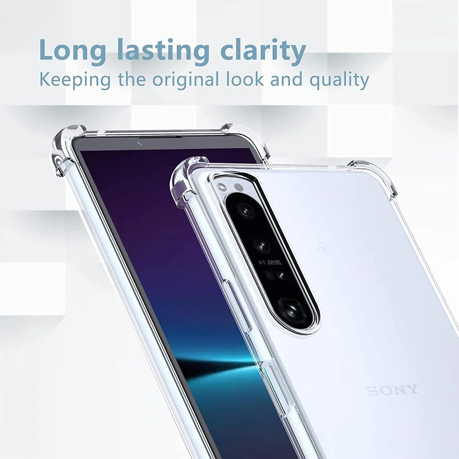 Sony Xperia 1 IV Case Clear Silicone Slim Shockproof Gel Cover