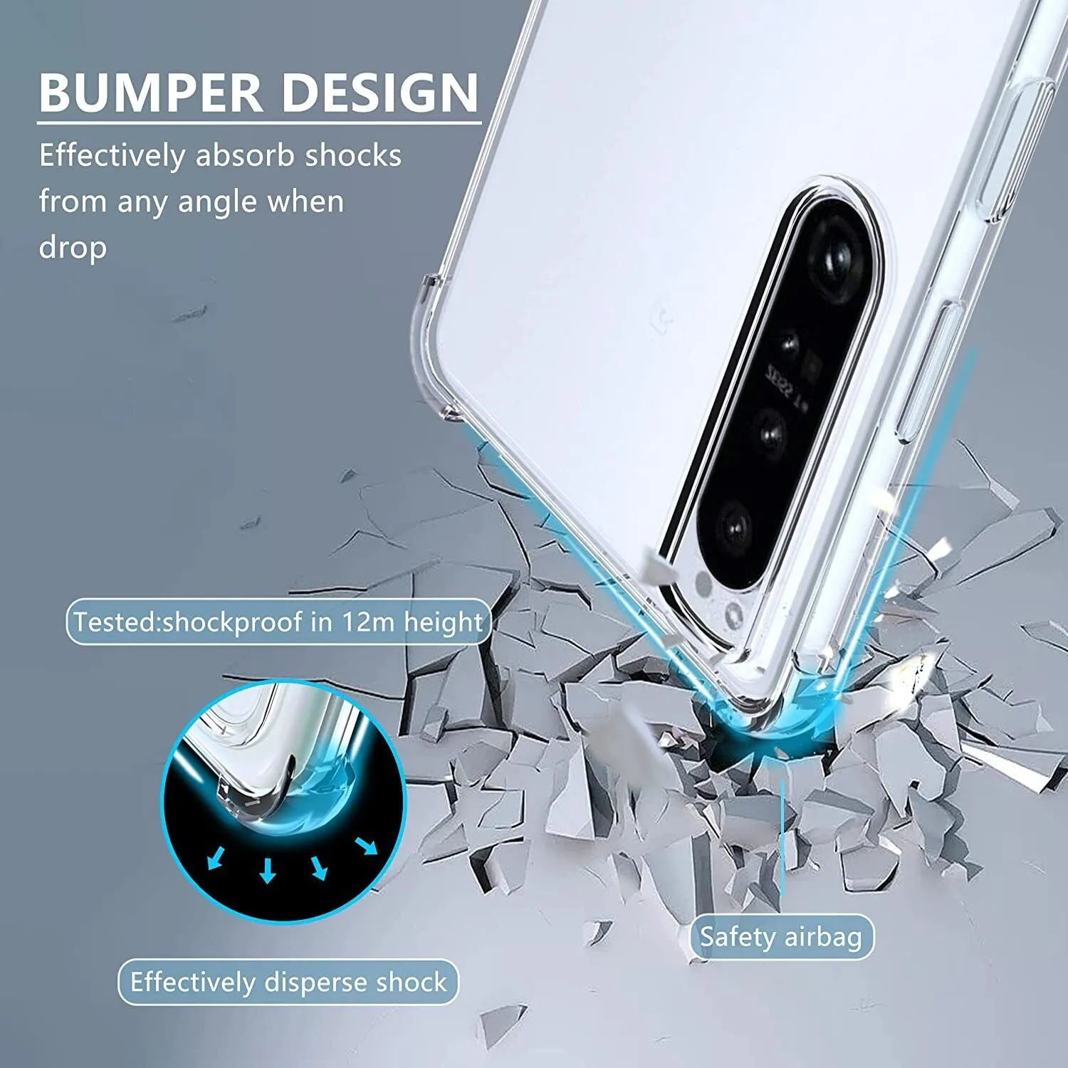 Sony Xperia 1 IV Case Clear Silicone Slim Shockproof Gel Cover