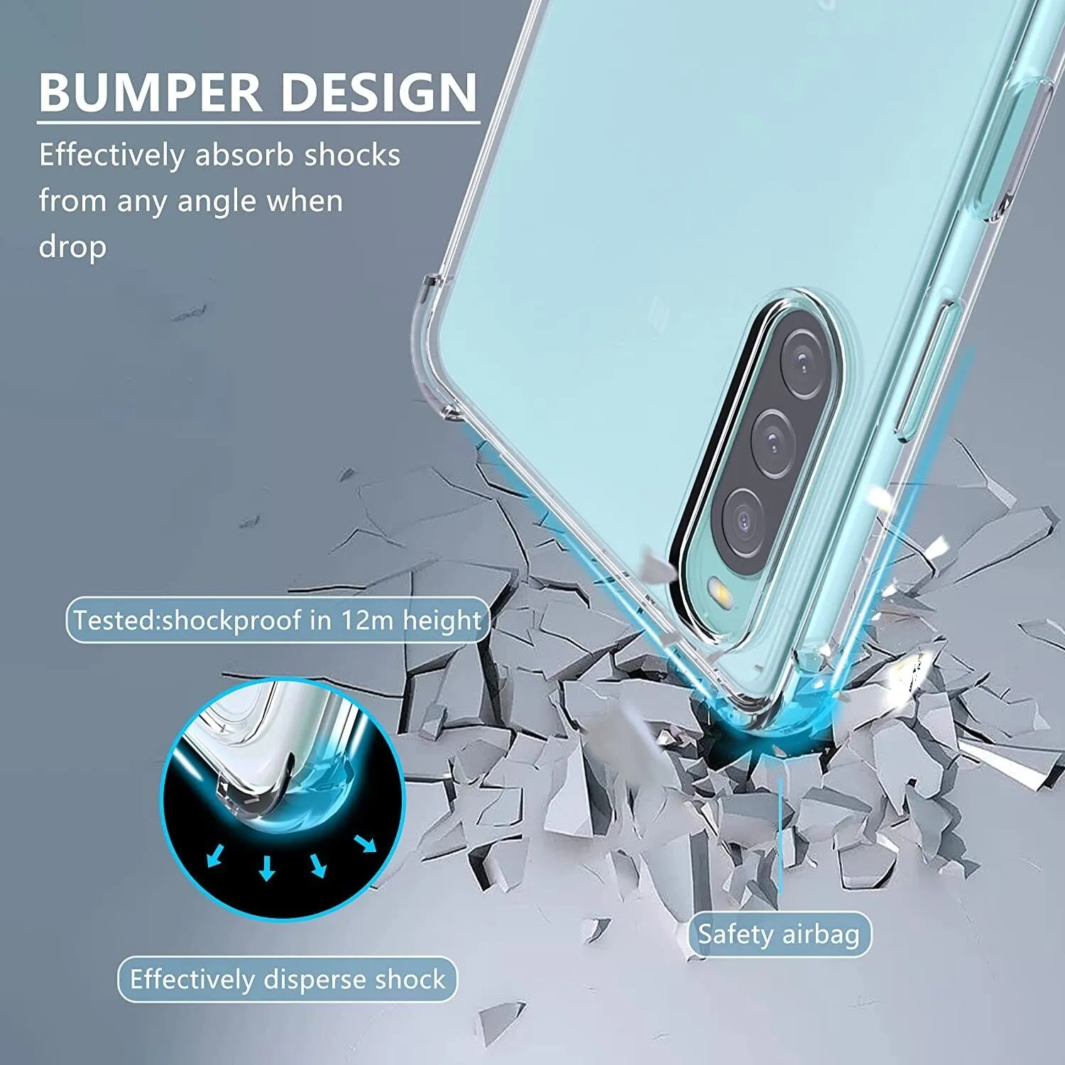Sony Xperia 10 IV Case Clear Shockproof Cover & Glass Screen Protector