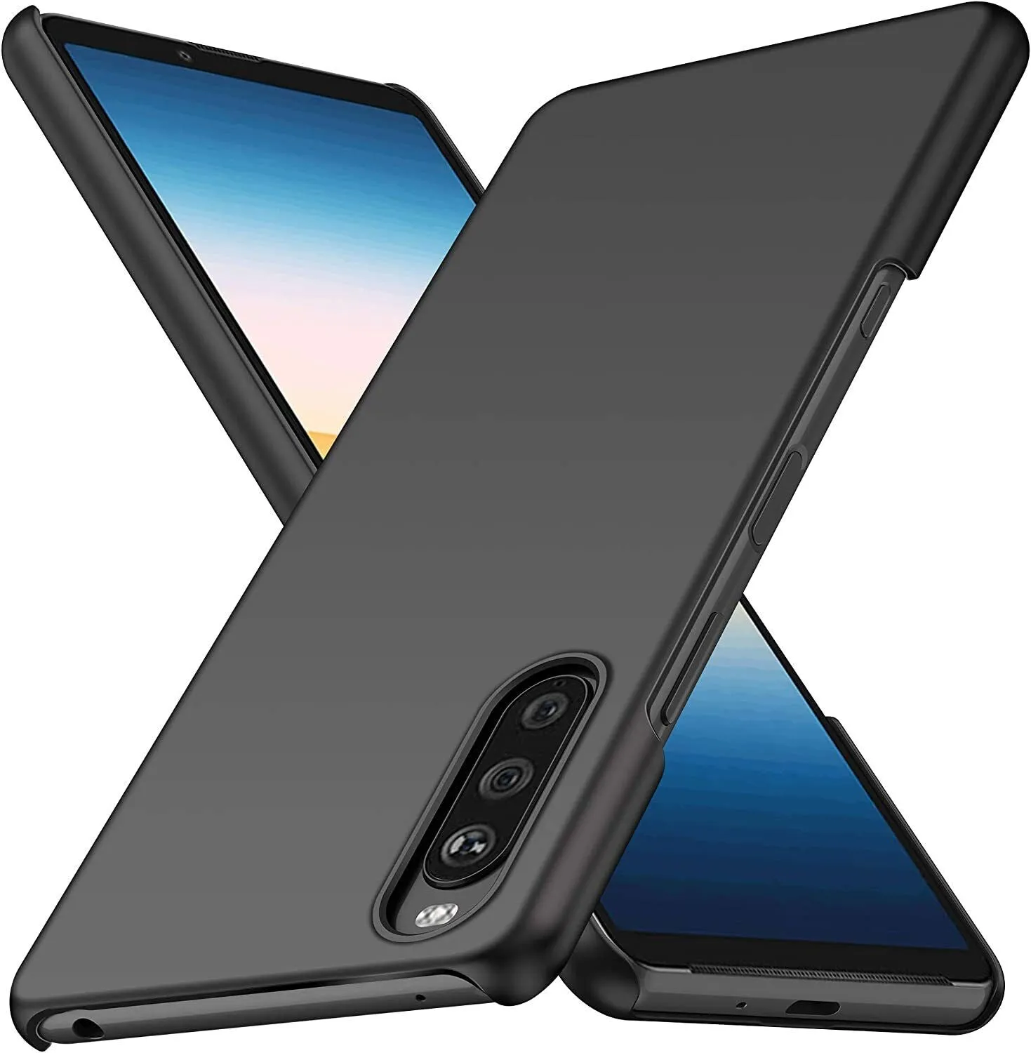 Sony Xperia 10 IV Case Slim Hard Cover & Glass Screen Protector