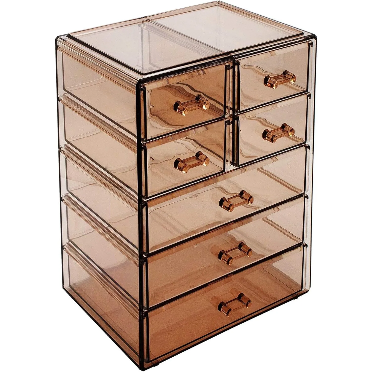 Sorbus Acrylic Clear Makeup Organizer - Big & Spacious Cosmetic Display Case - Stylish Designed Jewelry & Make Up Organizers and Storage for Vanity, Bathroom (4 Large, 2 Small Drawers)