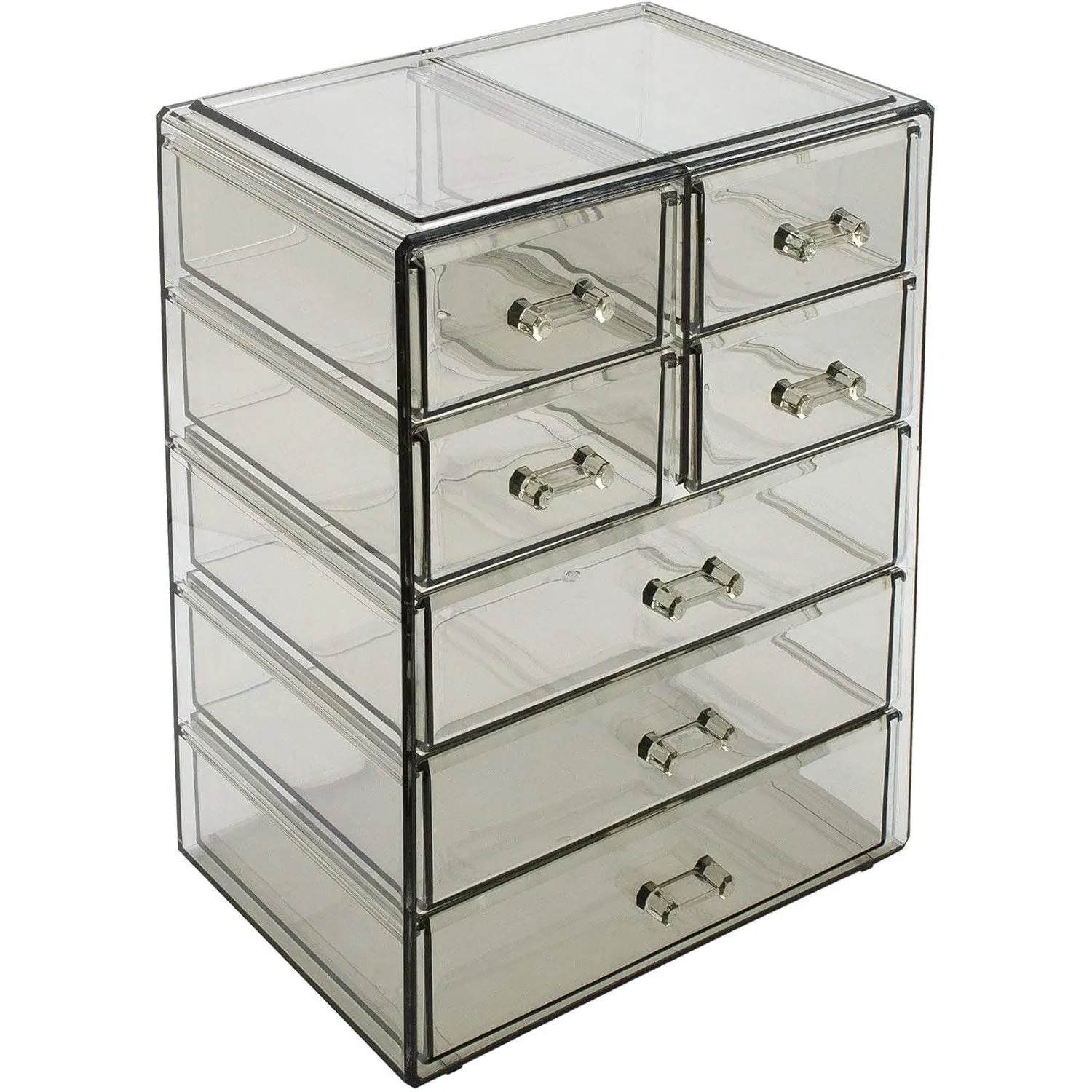 Sorbus Acrylic Clear Makeup Organizer - Big & Spacious Cosmetic Display Case - Stylish Designed Jewelry & Make Up Organizers and Storage for Vanity, Bathroom (4 Large, 2 Small Drawers)