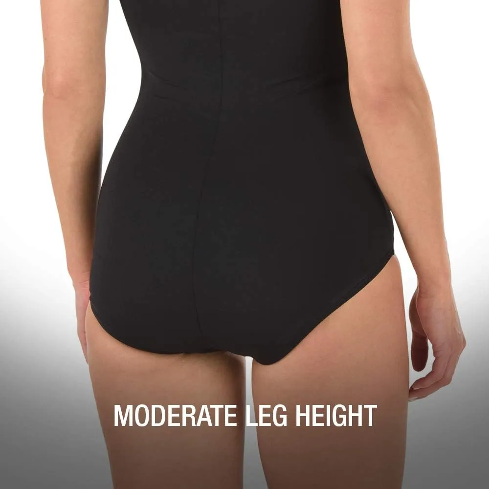 Speedo Women's Swimsuit One Piece Endurance  Shirred Tank Moderate Cut