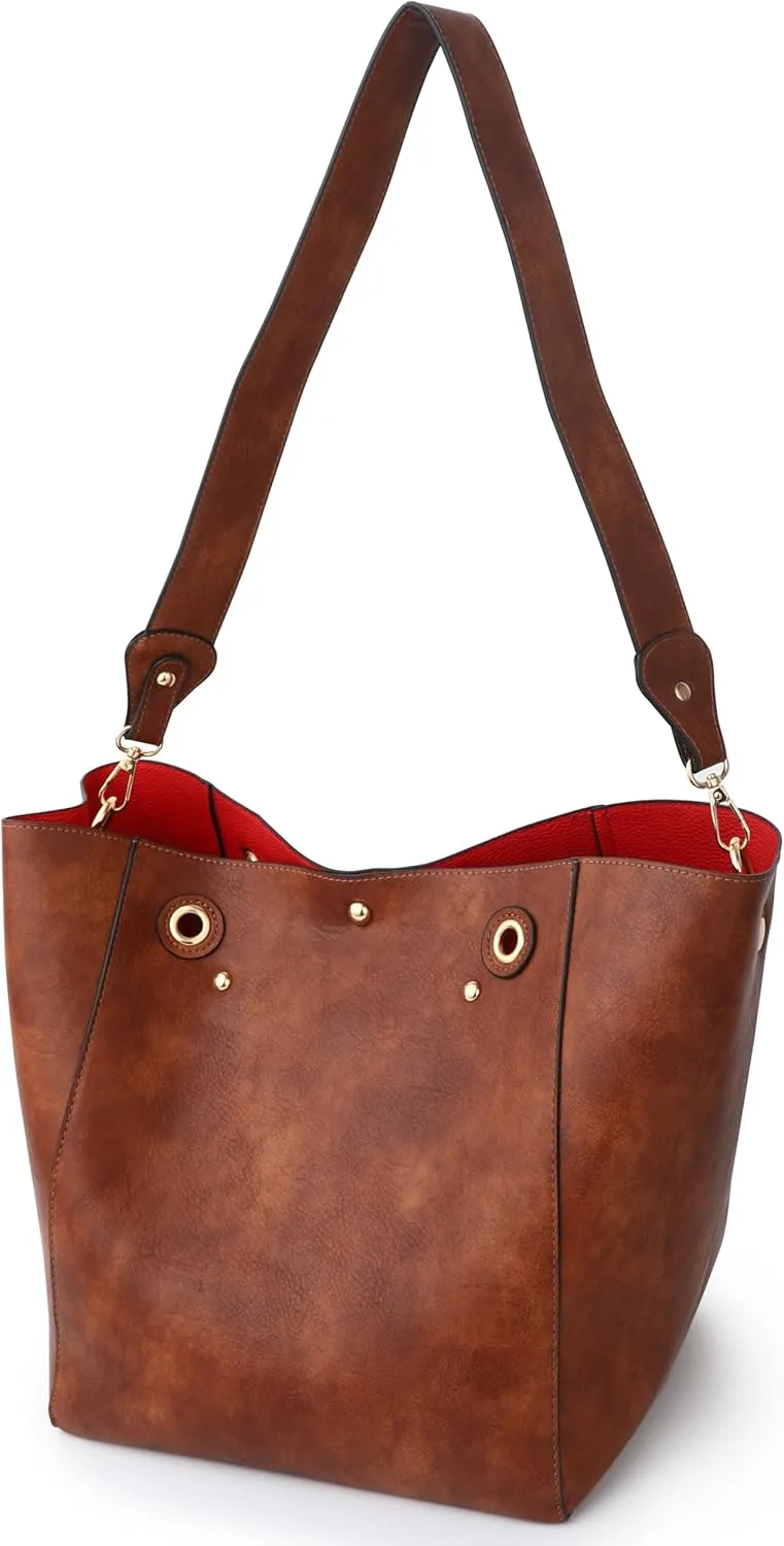 sqlp Large Work Tote Bag for Women Designer Purses and Handbags Big Bucket bags Ladies Travel Crossbody Purse Fuchsia