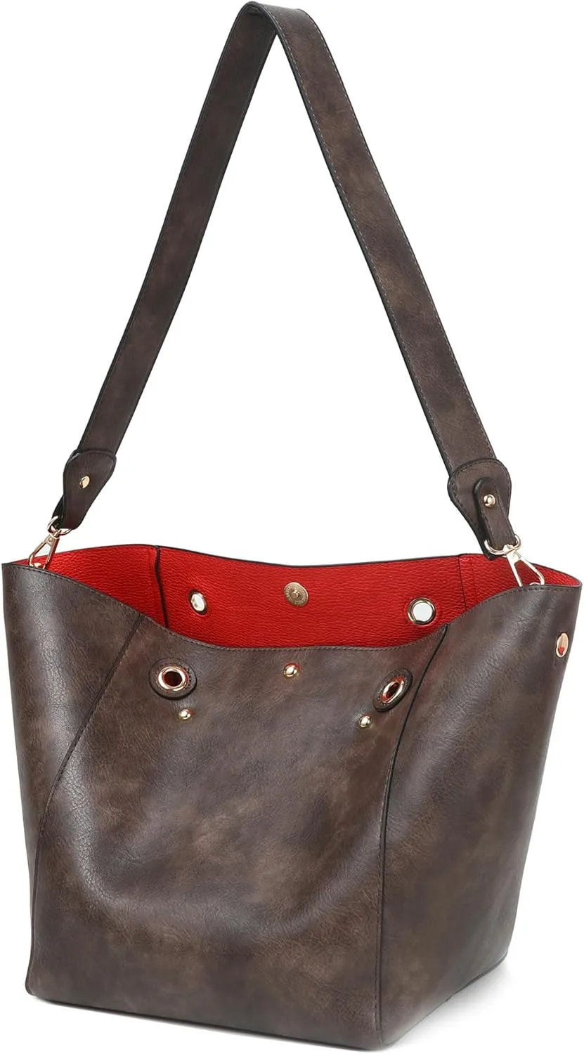 sqlp Large Work Tote Bag for Women Designer Purses and Handbags Big Bucket bags Ladies Travel Crossbody Purse Fuchsia